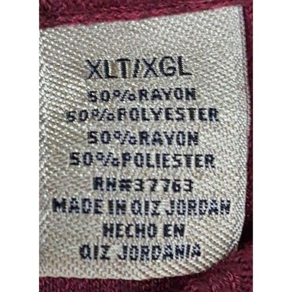 Natural Issue Maroon Red Short Sleeve Casual Crew - Picture 4 of 9